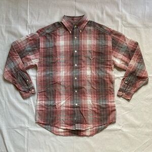 Vintage STRUCTURE Madras Plaid Button Down Shirt | S